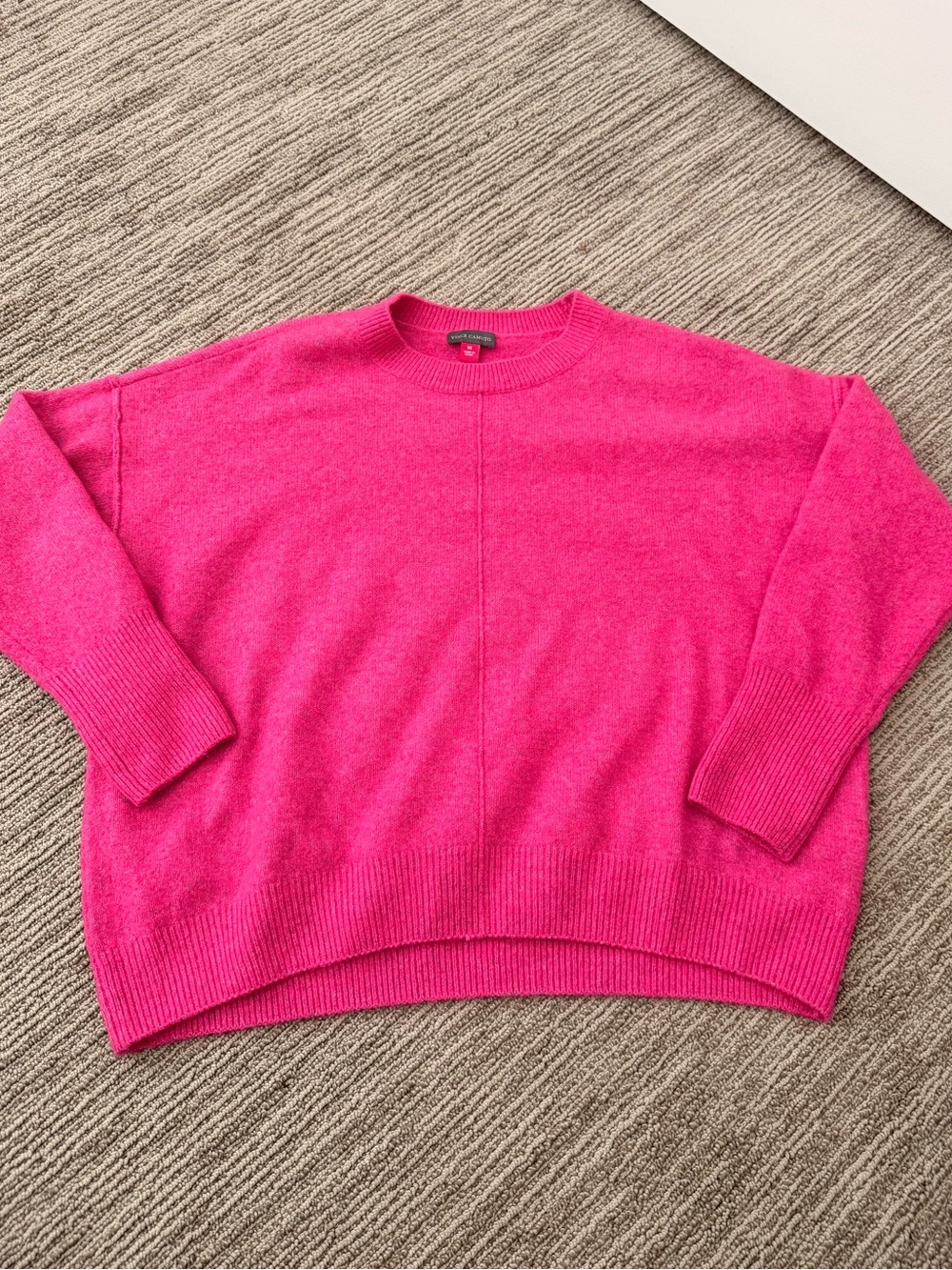 Vince Camuto Bright Pink Crewneck Sweater
